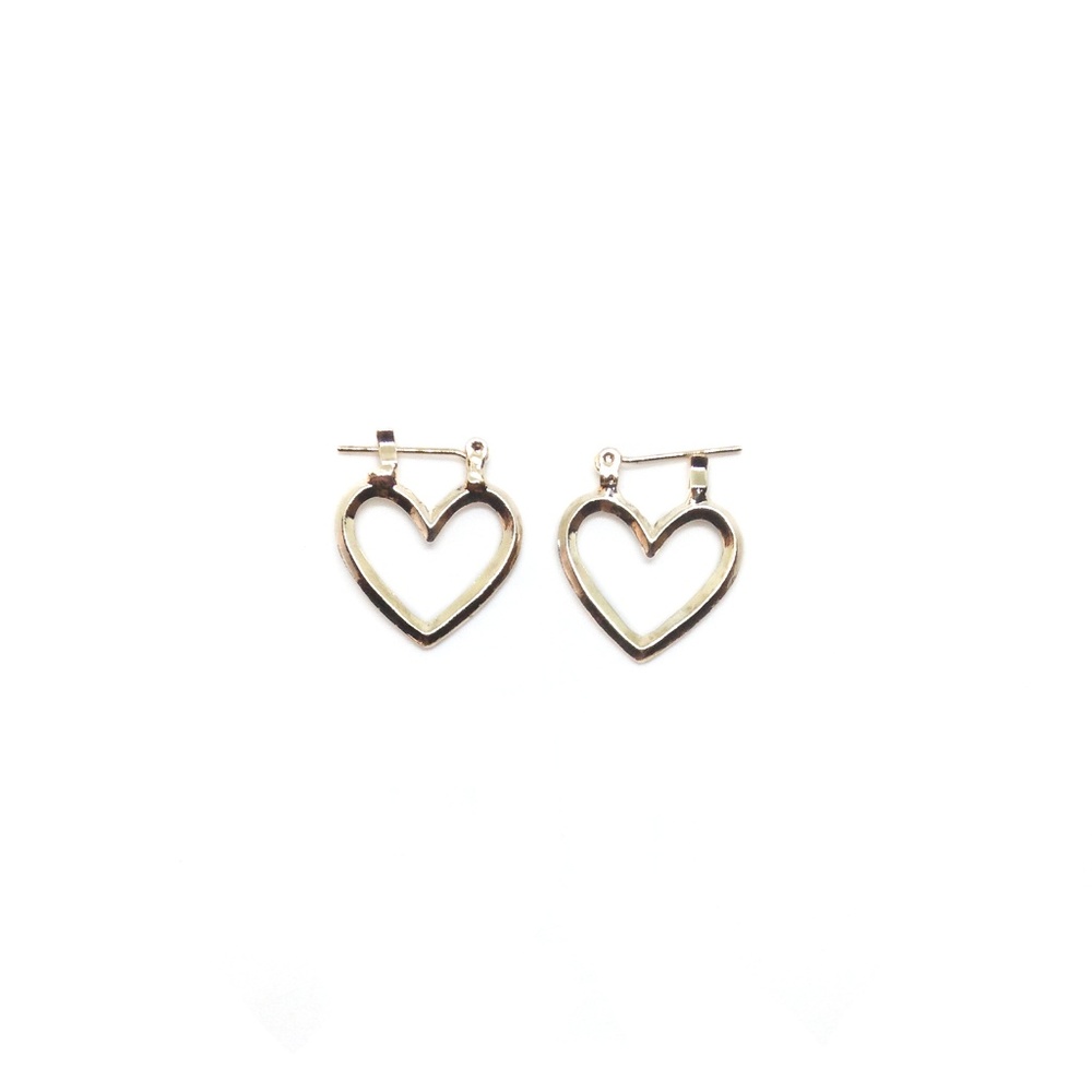 Earrings Heart Hoops Rose Gold